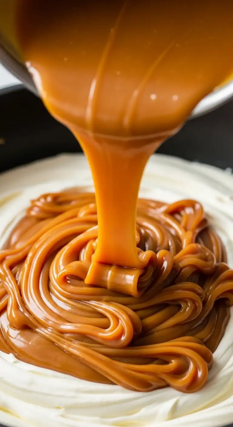 Mixing in Dulce de Leche