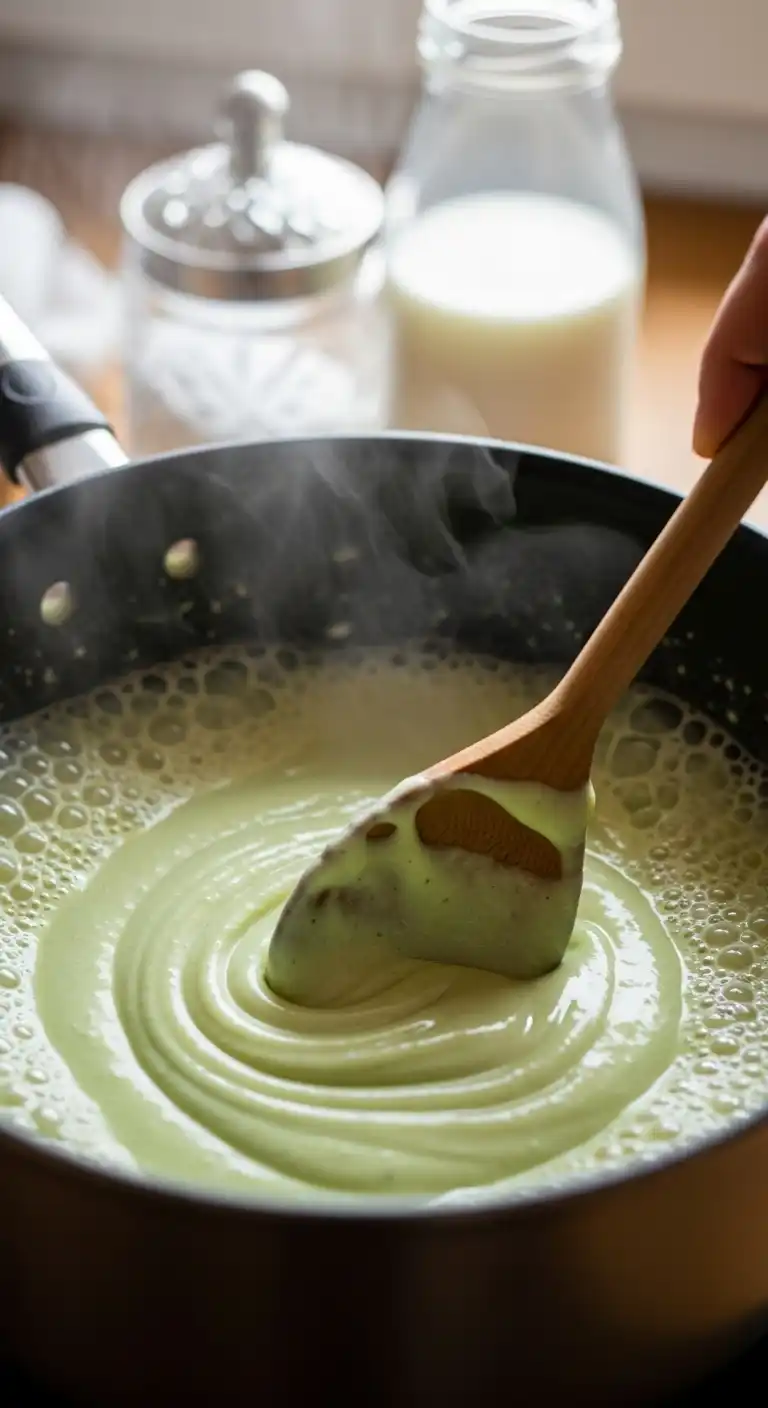 Simmering the Cream Mix