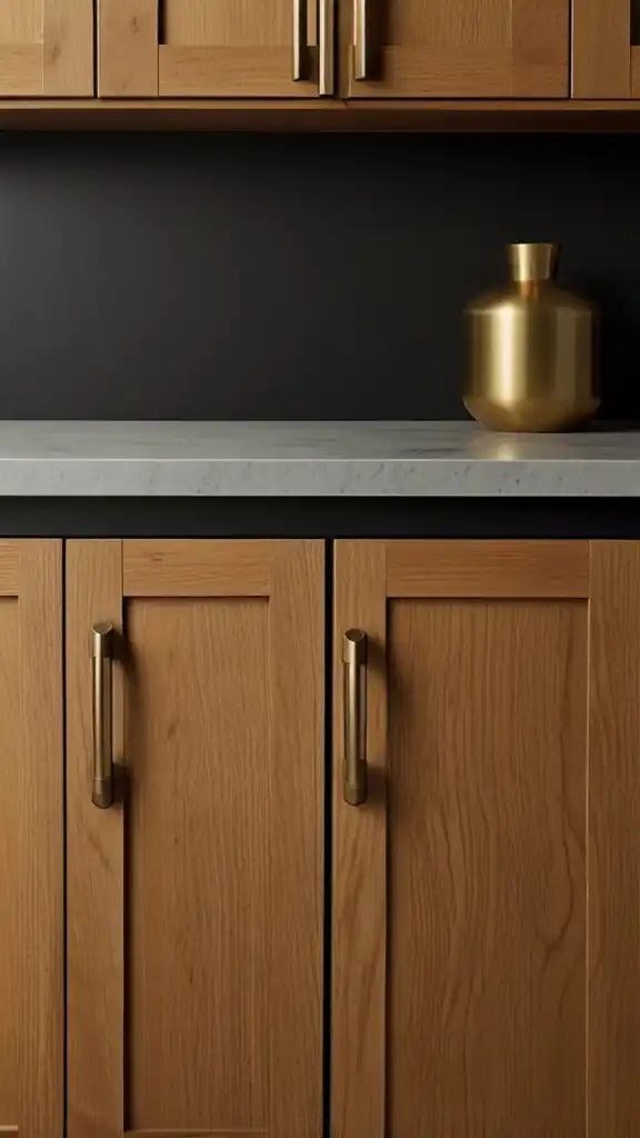 13 Modern Oak Kitchen Ideas for a Warm Yet Contemporary Look 2 Sleek Hardware UpgradesSwapping outdated 3