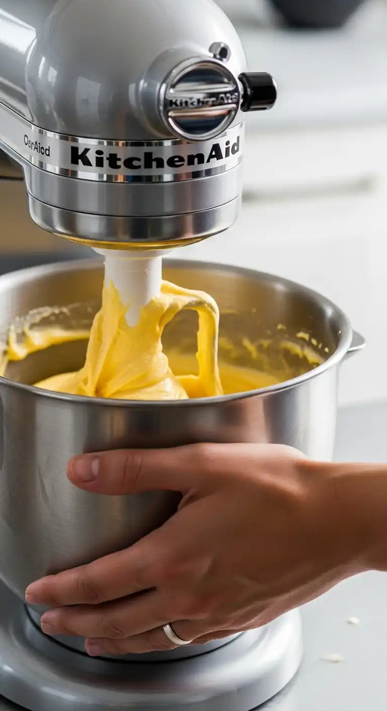 Step 3 – Churning in KitchenAid Ice Cream Maker
