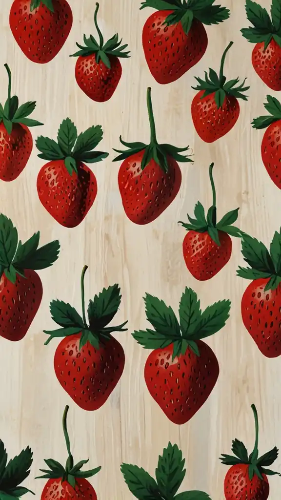 13 Strawberry Kitchen Decor Ideas for a Fresh and Charming Space 2 StrawberryThemed Wall ArtIncorporate