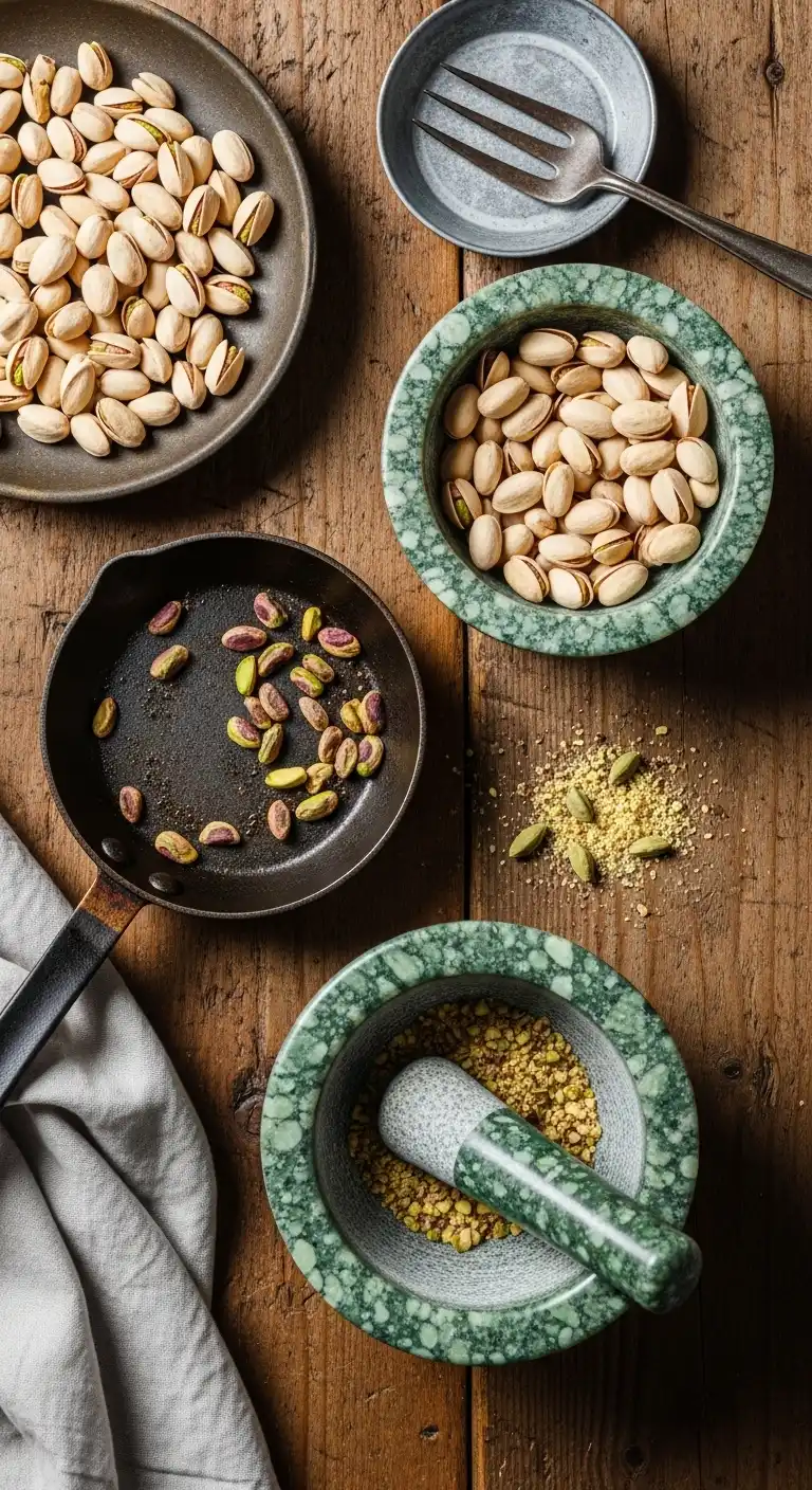 Toasting & Grinding Pistachios