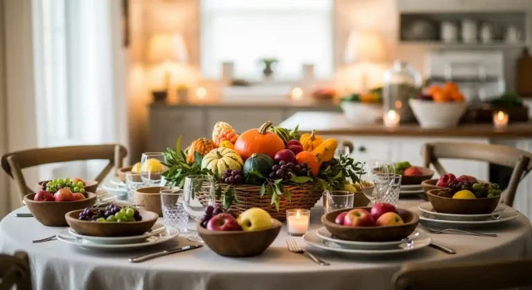 round dining table decor