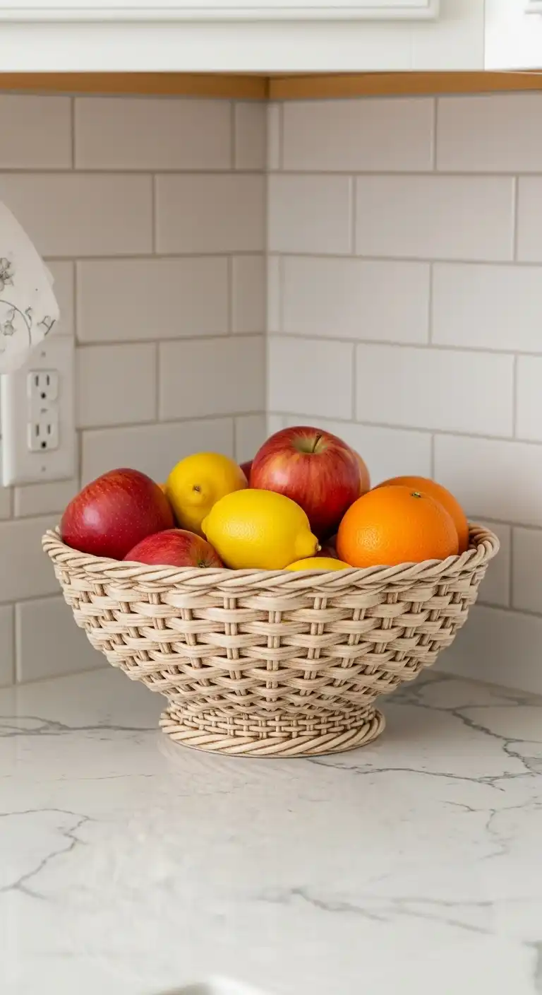 20 Inviting Kitchen Counter Corner Decor Ideas 2 1 Decorative Fruit Bowl