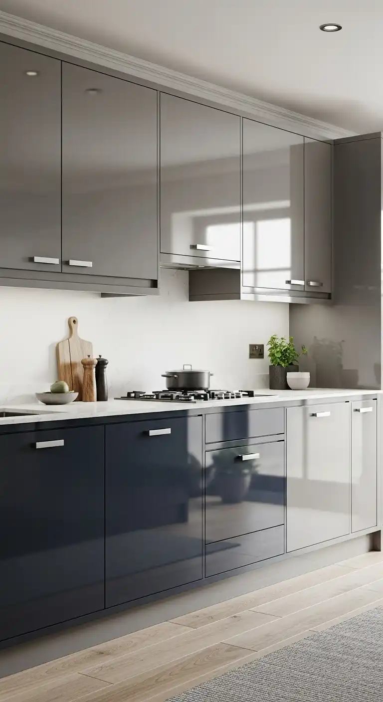 19 Modern Luxury Kitchen Inspirations You'll Love 2 1 Sleek High Gloss Cabinetry