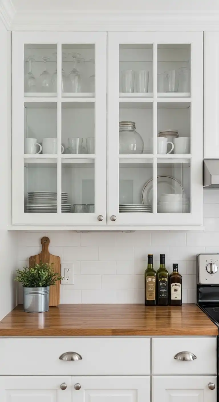 35 Inviting Small Cottage Kitchen Designs That Maximize Space 11 10 Use Glass Front Cabinets