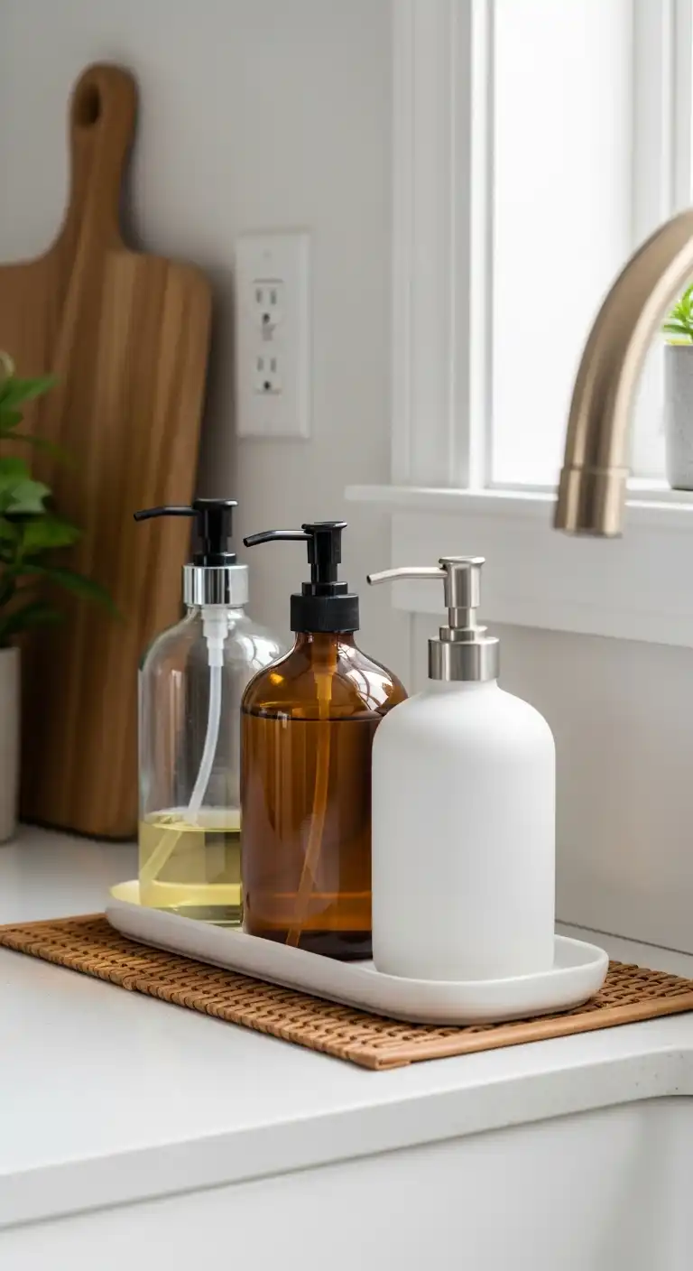 Kitchen Counter Decor Ideas: 17 Easy Ways to Elevate Your Space 11 10. Upgrade Your Soap Dispensers