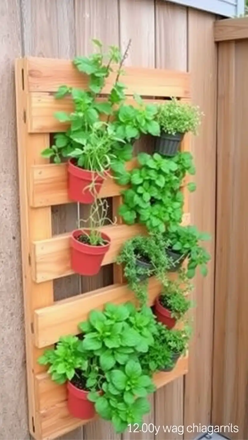 19 Practical Cheap Outdoor Kitchen Ideas to Transform Your Patio Space 12 11 Create a Vertical Herb Garden