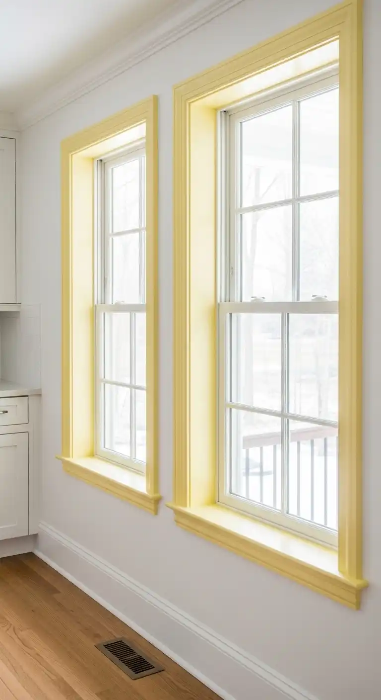 16 Warm and Vibrant Yellow Kitchen Color Ideas 13 12) Creamy Yellow Trim