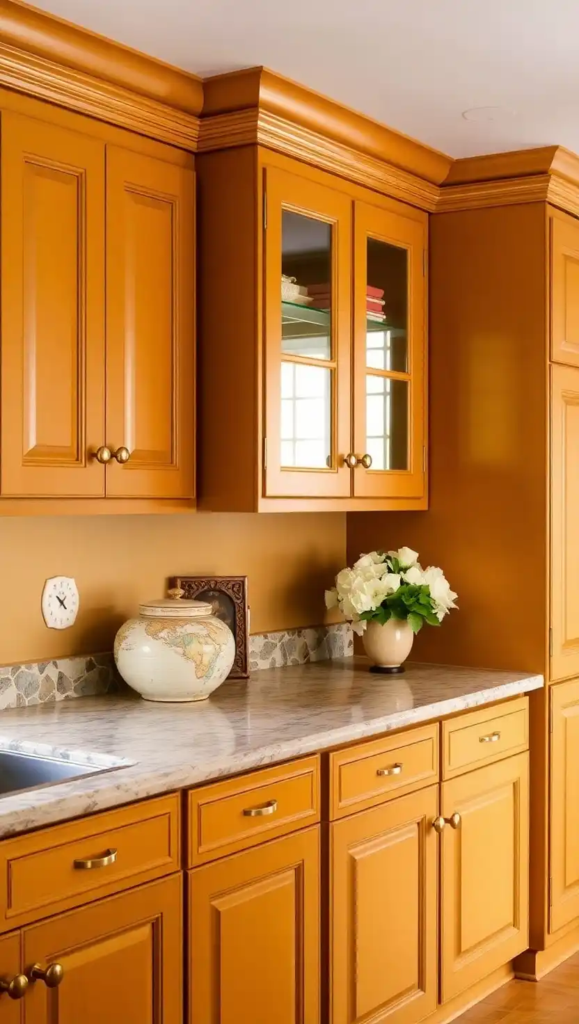 19 Warm and Natural Earthy Kitchen Color Ideas 15 13 Ochre Glow