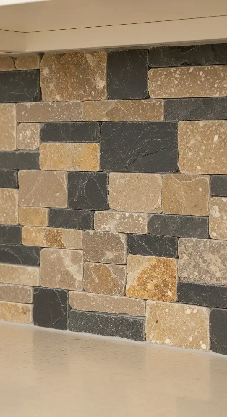 15 Chic Kitchen Backsplash Tile Designs for a Fresh and Polished Look 14 13 Stone Mosaic Tiles