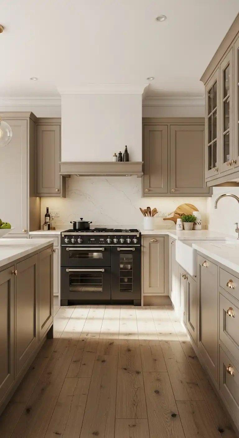 19 Elegant Kitchen Color Aesthetic Inspirations 14 13 Warm Taupe Cream