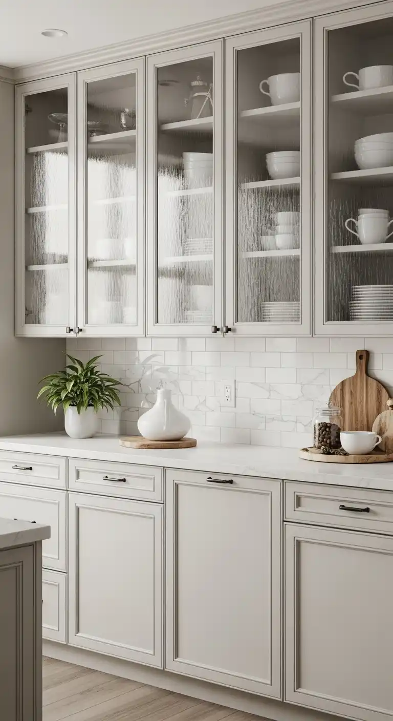 19 Modern Luxury Kitchen Inspirations You'll Love 15 14 Glass Fronted Cabinets