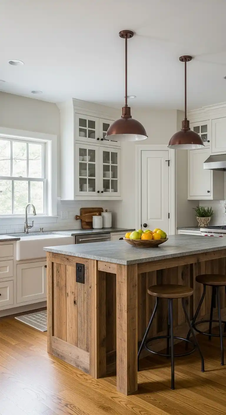 21 Timeless Rustic Modern Kitchen Ideas You'll Love 15 14 Mixed Material Island