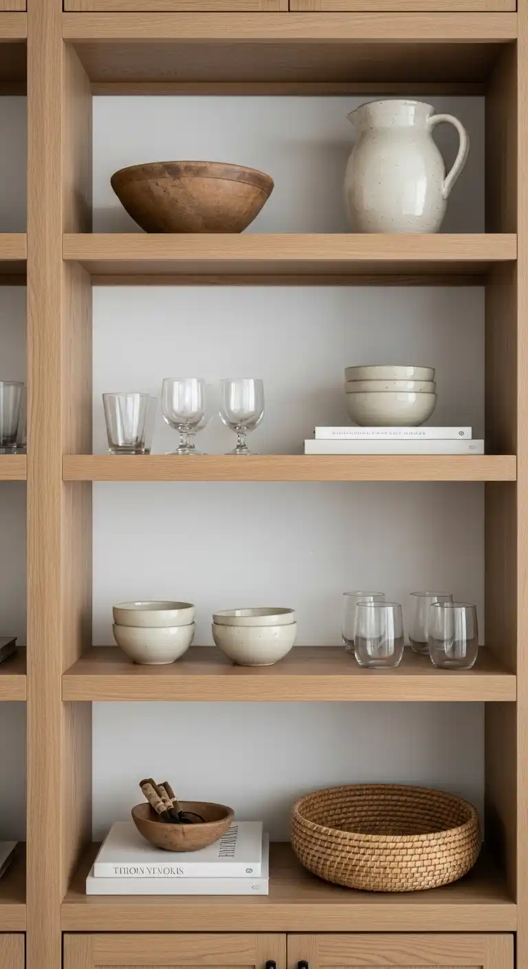 21 Elegant French Chateau Kitchen Ideas That Redefine Rustic Luxury 16 15 Open Shelving with Curated Decor