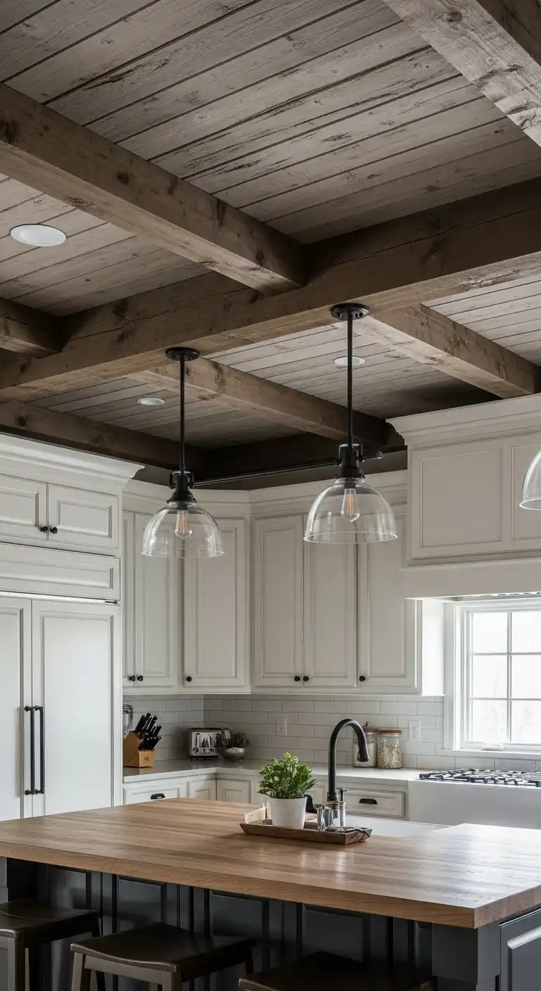 21 Timeless Rustic Modern Kitchen Ideas You'll Love 17 16 Rustic Ceiling Details