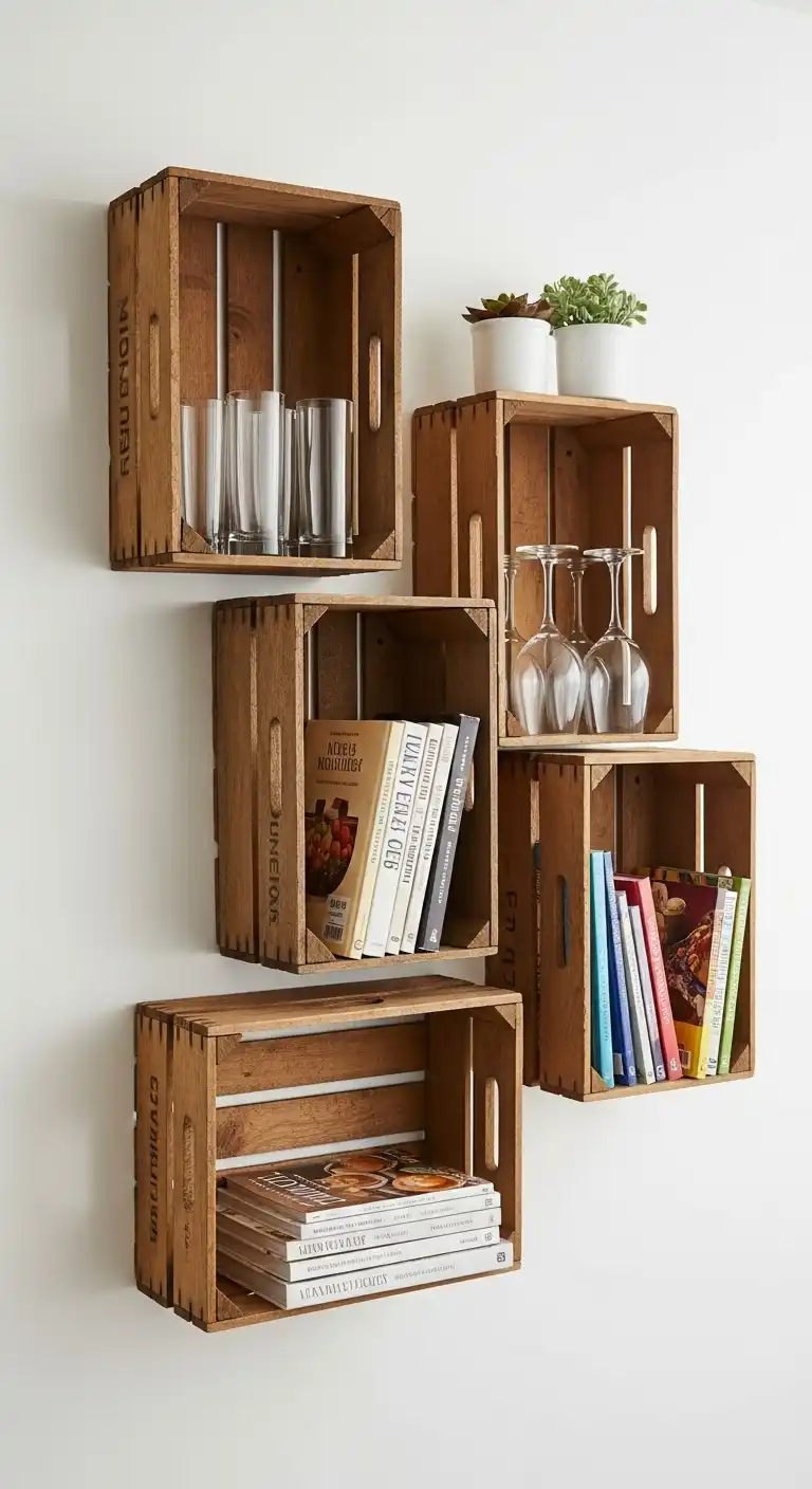 16. Curated Juice Crate Display