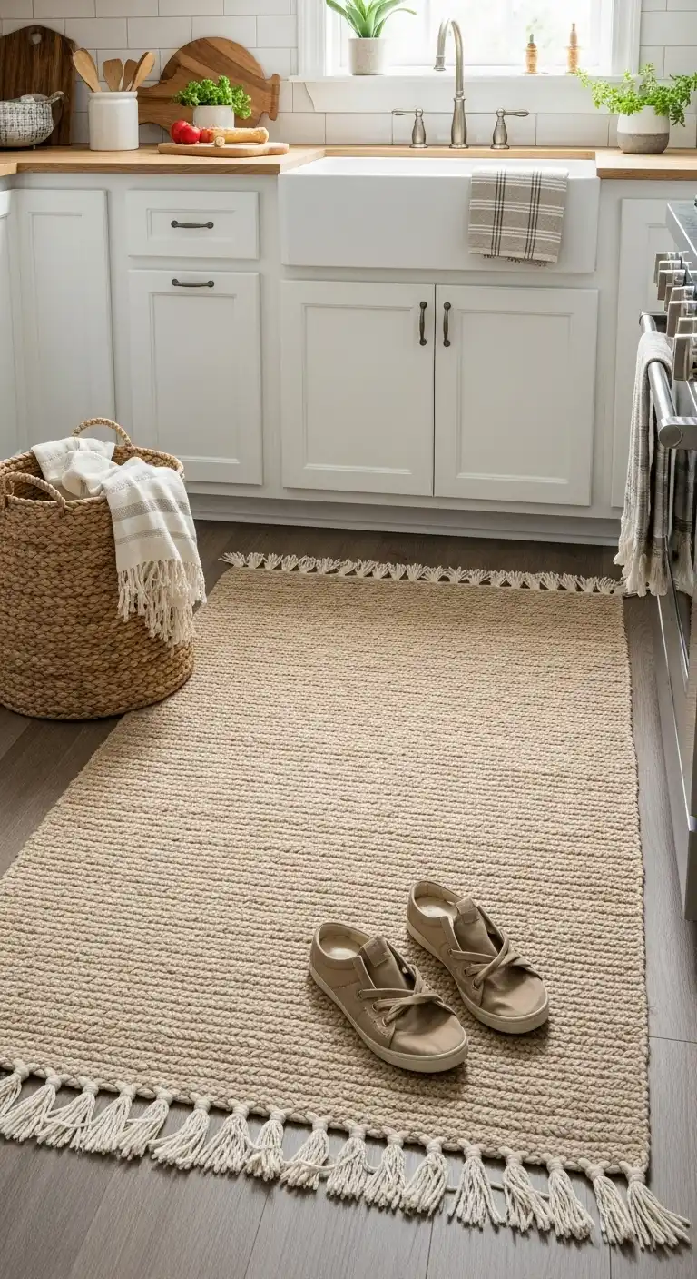 21 Timeless Rustic Modern Kitchen Ideas You'll Love 19 18 Handwoven Textile Rugs