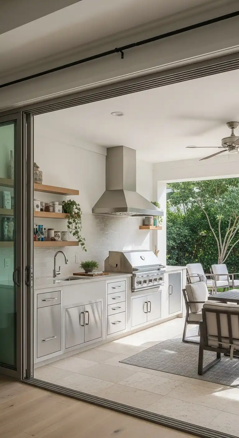30 Functional Backyard Outdoor Kitchen Layouts You'll Love 20 19 Open Plan Family Kitchen