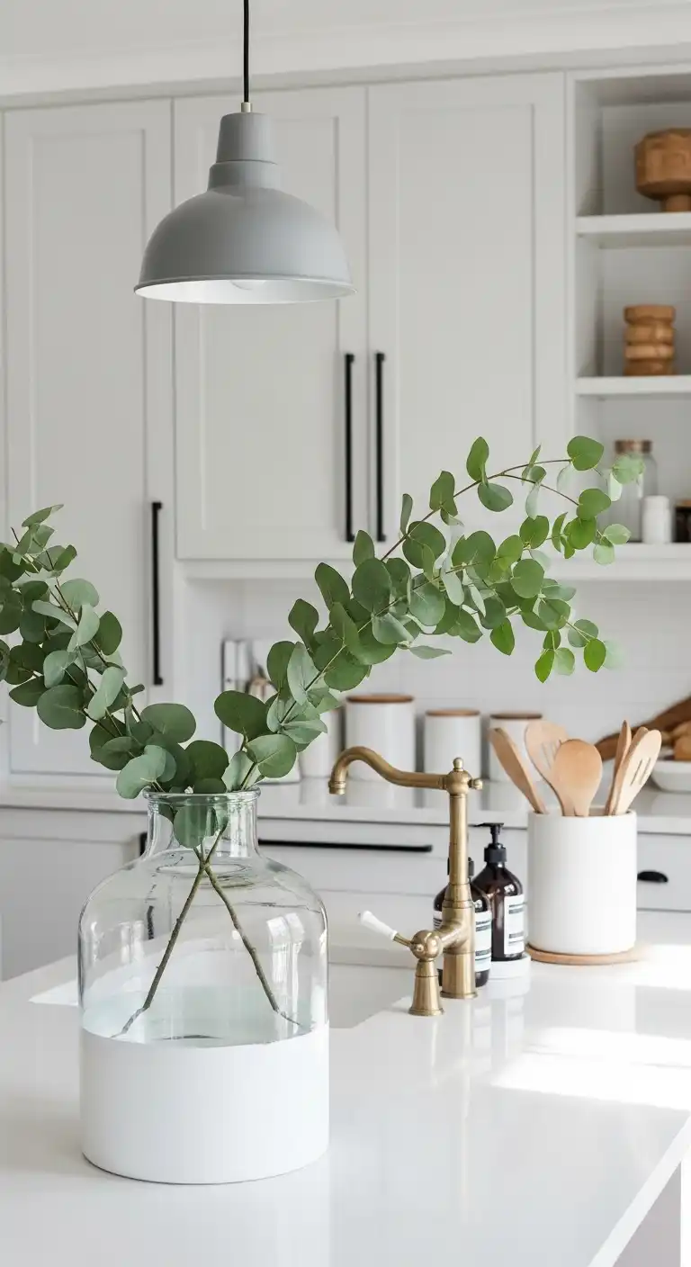Kitchen Counter Decor Ideas: 17 Easy Ways to Elevate Your Space 3 2. Incorporate Faux Greenery