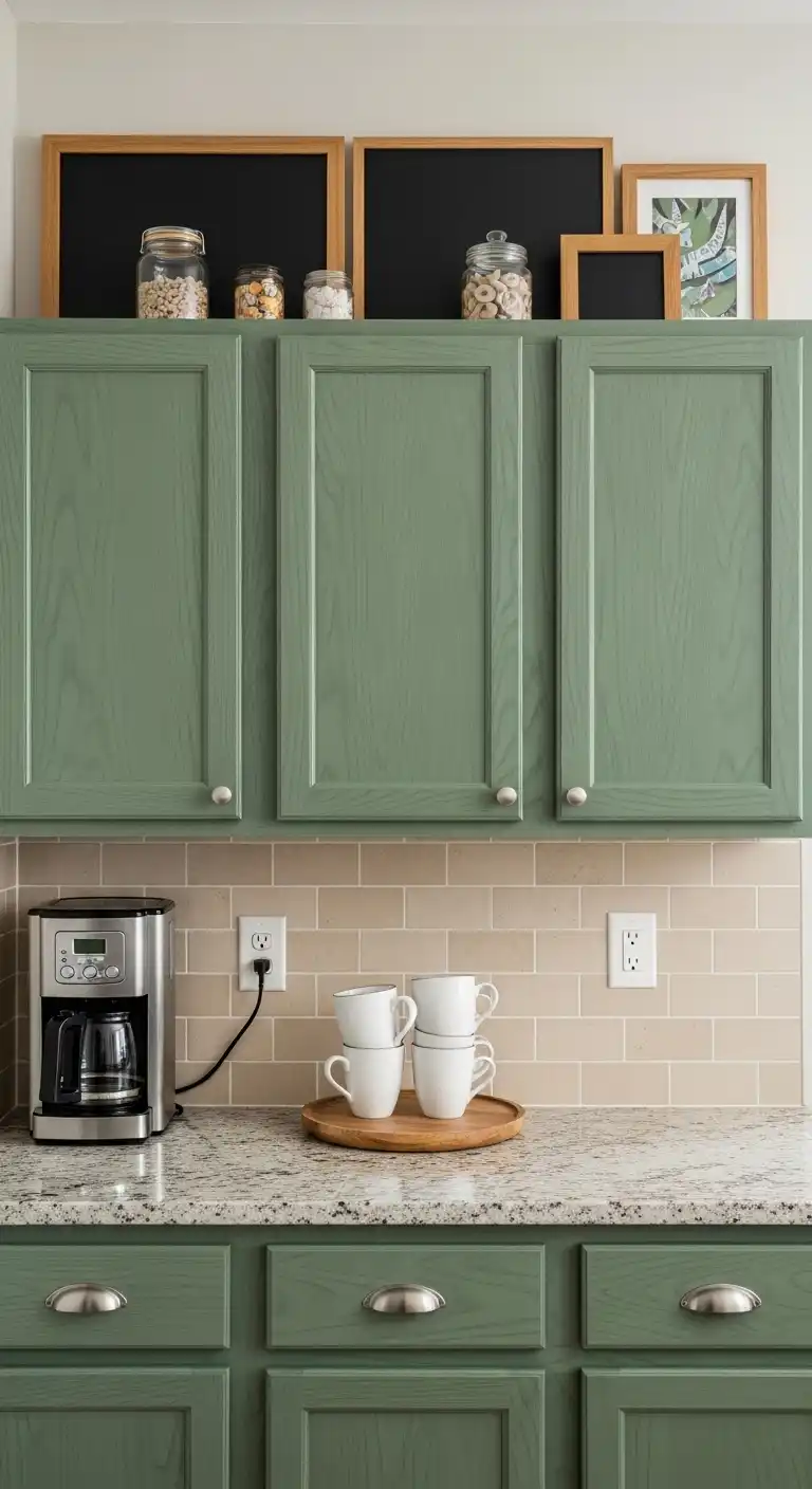 Above Kitchen Cabinet Decor Ideas: 21 Creative Styling Tips 22 21. Chalkboard Art Panels