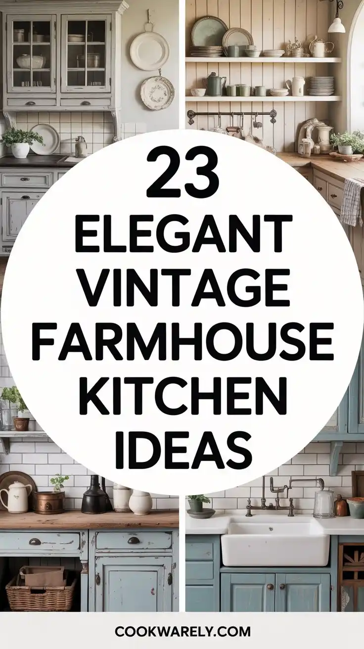 23 Elegant Vintage Farmhouse Kitchen Ideas