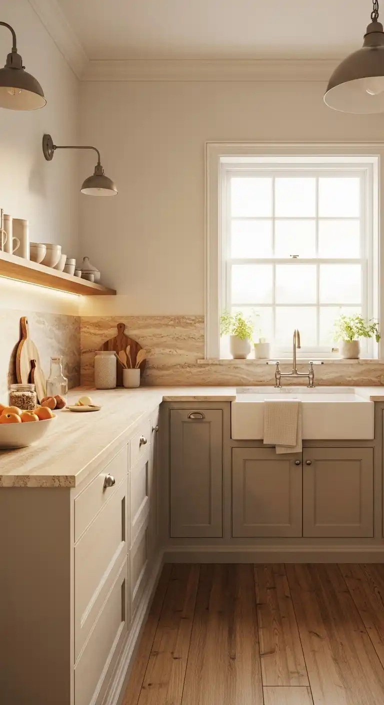 30 Stunning Warm Neutral Kitchen Looks for Everyday Comfort 27 26. Echo Eggshell