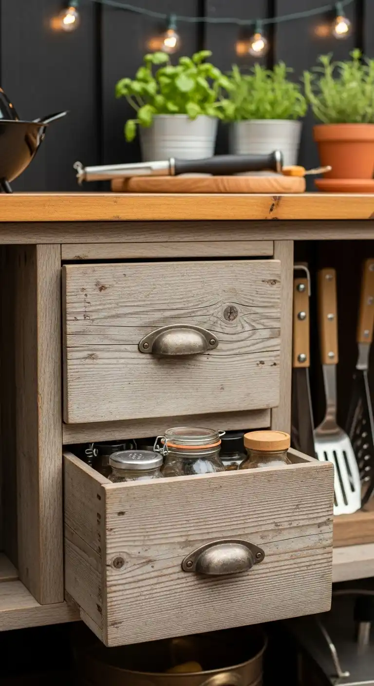 29. Reclaimed Drawer Storage