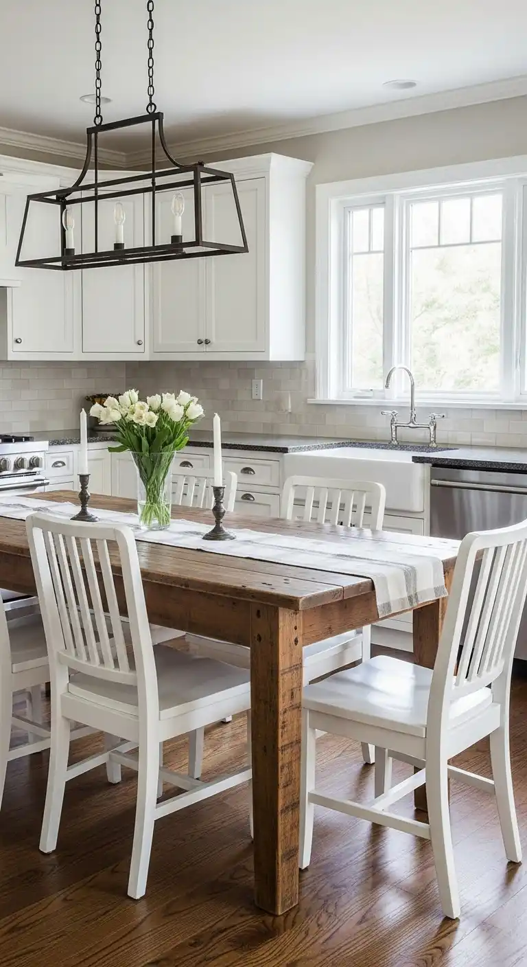 21 Elegant French Chateau Kitchen Ideas That Redefine Rustic Luxury 5 4 Farmhouse Tables Instead of Islands