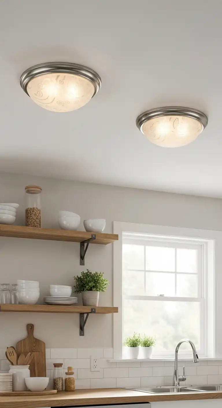 19 Stylish Kitchen Lighting Ideas Above Sink for a Brighter Space 5 4 Flush Mount Lights