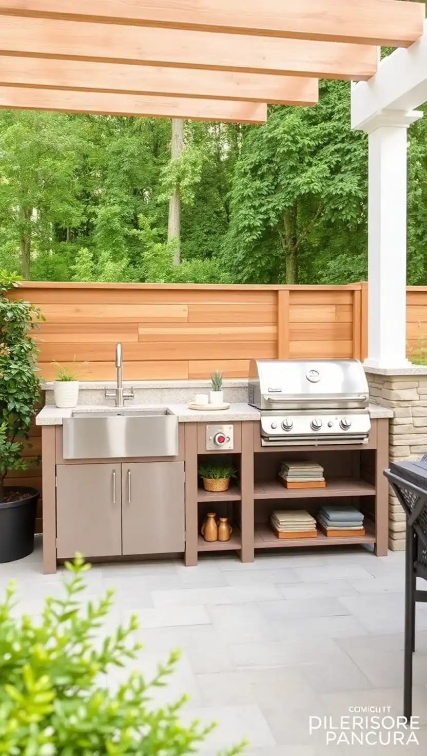 19 Practical Cheap Outdoor Kitchen Ideas to Transform Your Patio Space 5 4 Incorporate a Modular Outdoor Kitchen Kit