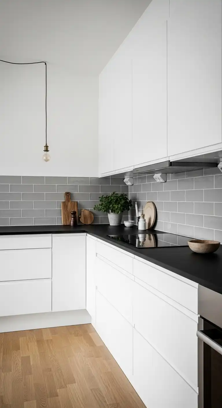 Kitchen with Black Color Countertop: 17 Stunning Ideas for a Bold Look 5 4 Scandi Style Minimalism