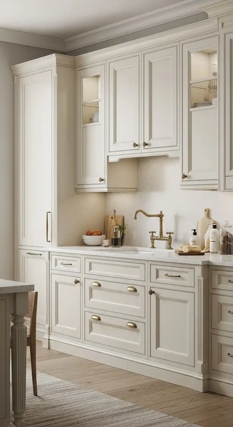 21 Elegant French Chateau Kitchen Ideas That Redefine Rustic Luxury 6 5 Creamy Off White Cabinetry