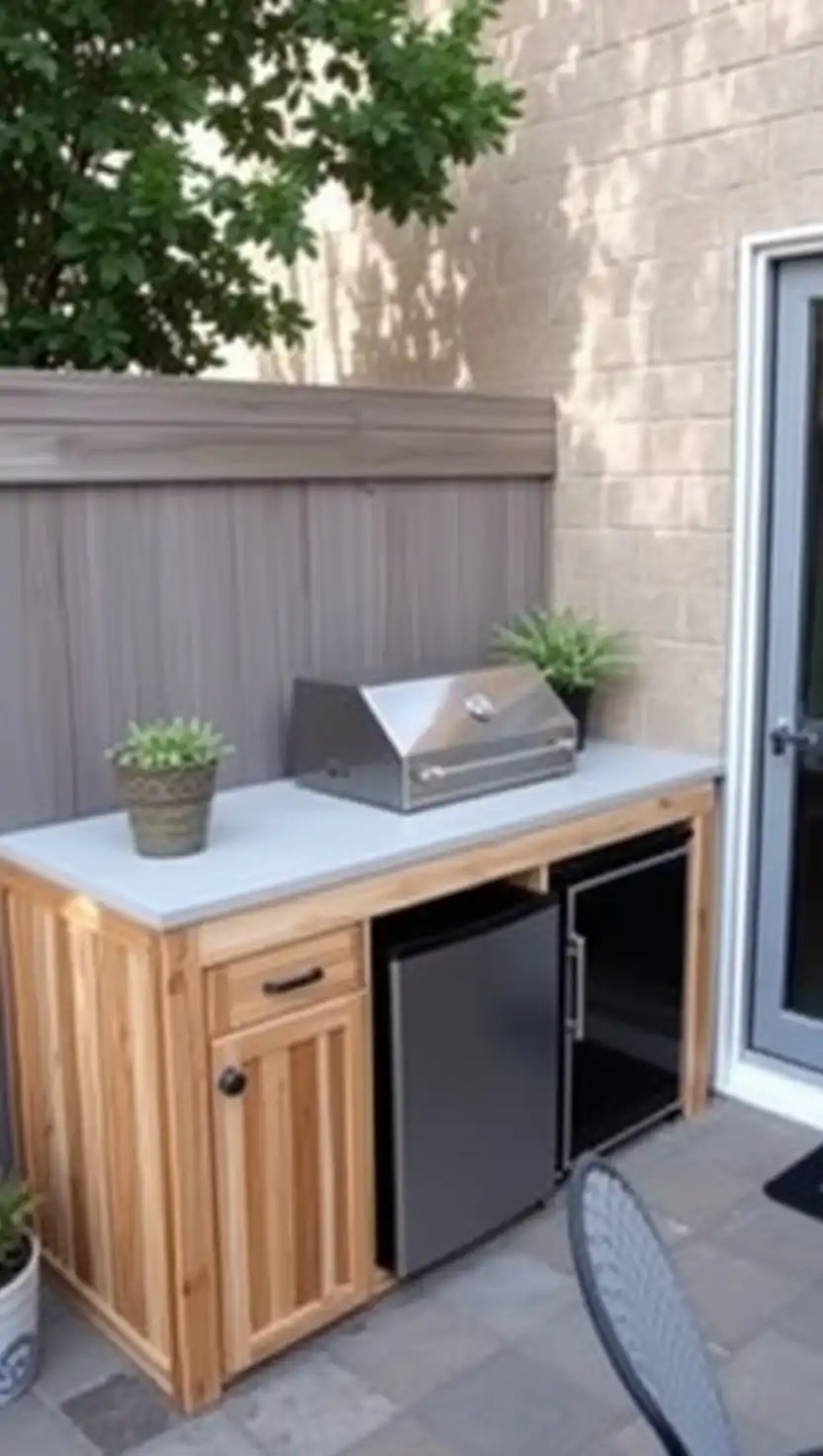 19 Practical Cheap Outdoor Kitchen Ideas to Transform Your Patio Space 6 5 Create a Compact L Shaped Kitchen