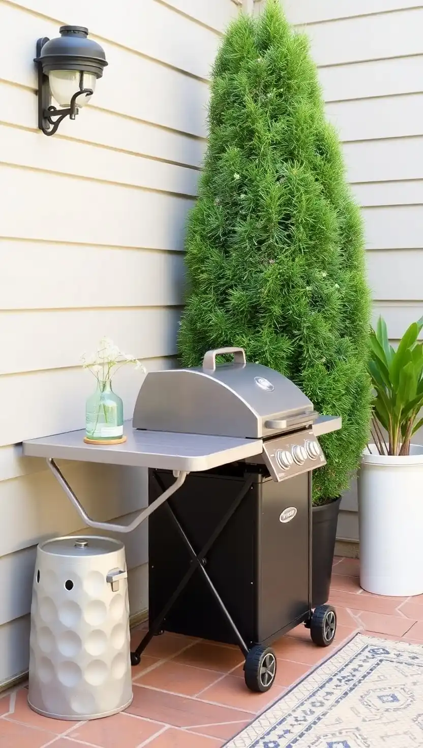 19 Practical Cheap Outdoor Kitchen Ideas to Transform Your Patio Space 7 6 Add a Foldable Prep Table