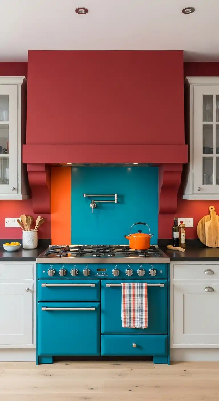 15 Gorgeous Kitchen Color Ideas for Walls 7 6 Bold Accents
