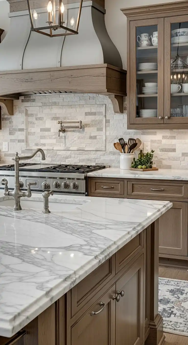 21 Elegant French Chateau Kitchen Ideas That Redefine Rustic Luxury 7 6 Marble Countertops for Elegance