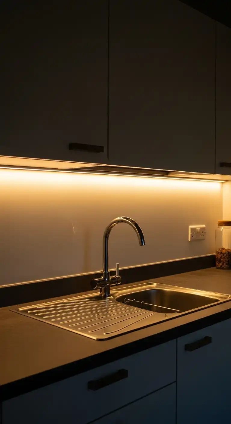 19 Stylish Kitchen Lighting Ideas Above Sink for a Brighter Space 9 8 LED Strip Lighting