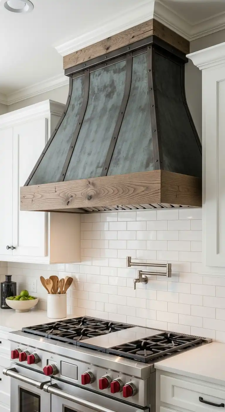 21 Timeless Rustic Modern Kitchen Ideas You'll Love 9 8 Statement Range Hood