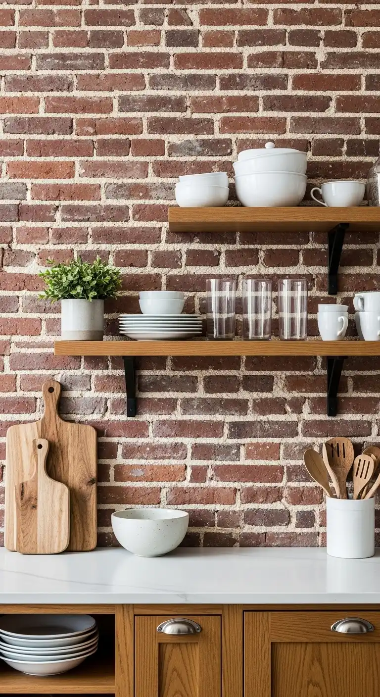 9 Reclaimed Brick Backsplash