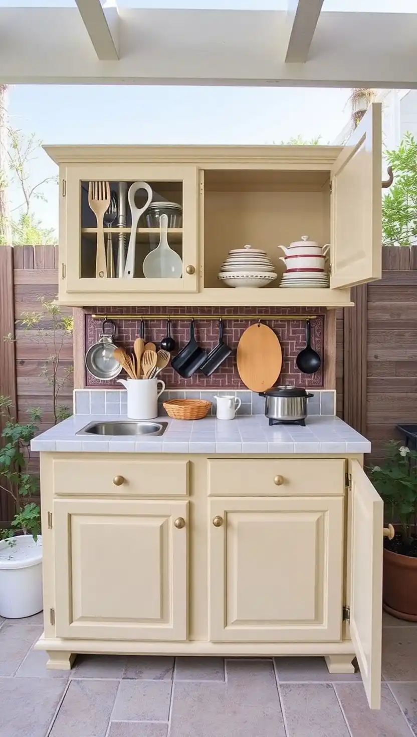 19 Practical Cheap Outdoor Kitchen Ideas to Transform Your Patio Space 10 9 Repurpose Old Kitchen Cabinets