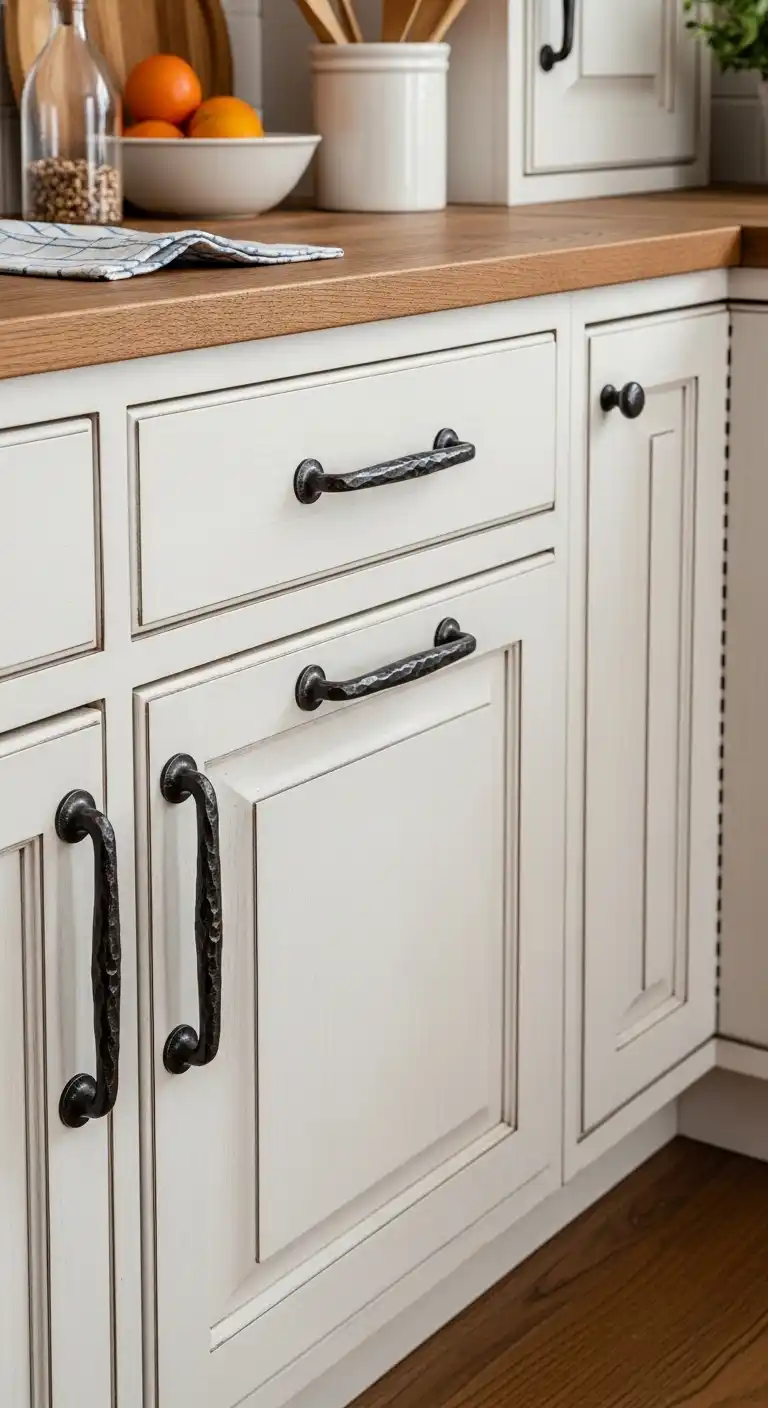 21 Timeless Rustic Modern Kitchen Ideas You'll Love 10 9 Vintage Wrought Iron Hardware