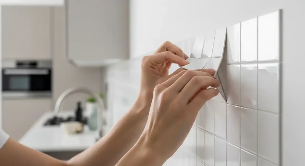 How to Install and Remove a Kitchen Backsplash: A Complete DIY Guide for Beginners 4 Installing Peel-and-Stick Backsplash Tiles