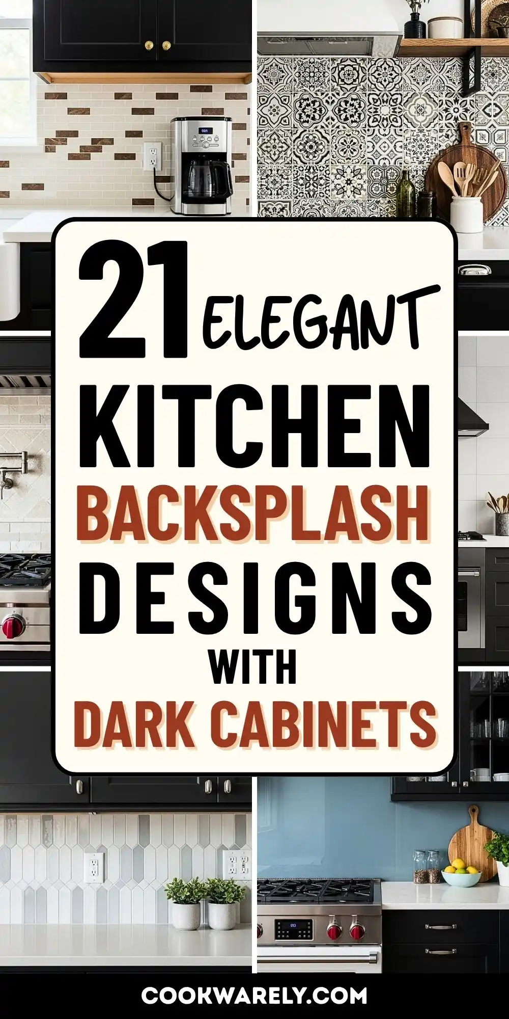 21 Elegant Kitchen Backsplash Designs with Dark Cabinets 1 17 Kitchen Backsplash Designs with Dark Cabinets