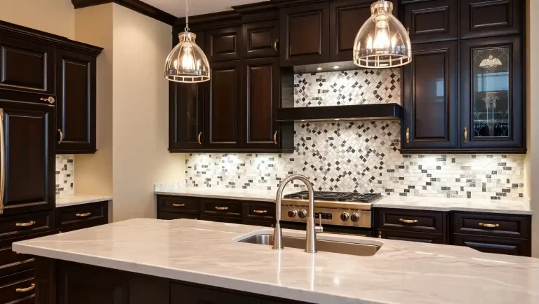 Kitchen Backsplash Designs with Dark Cabinets