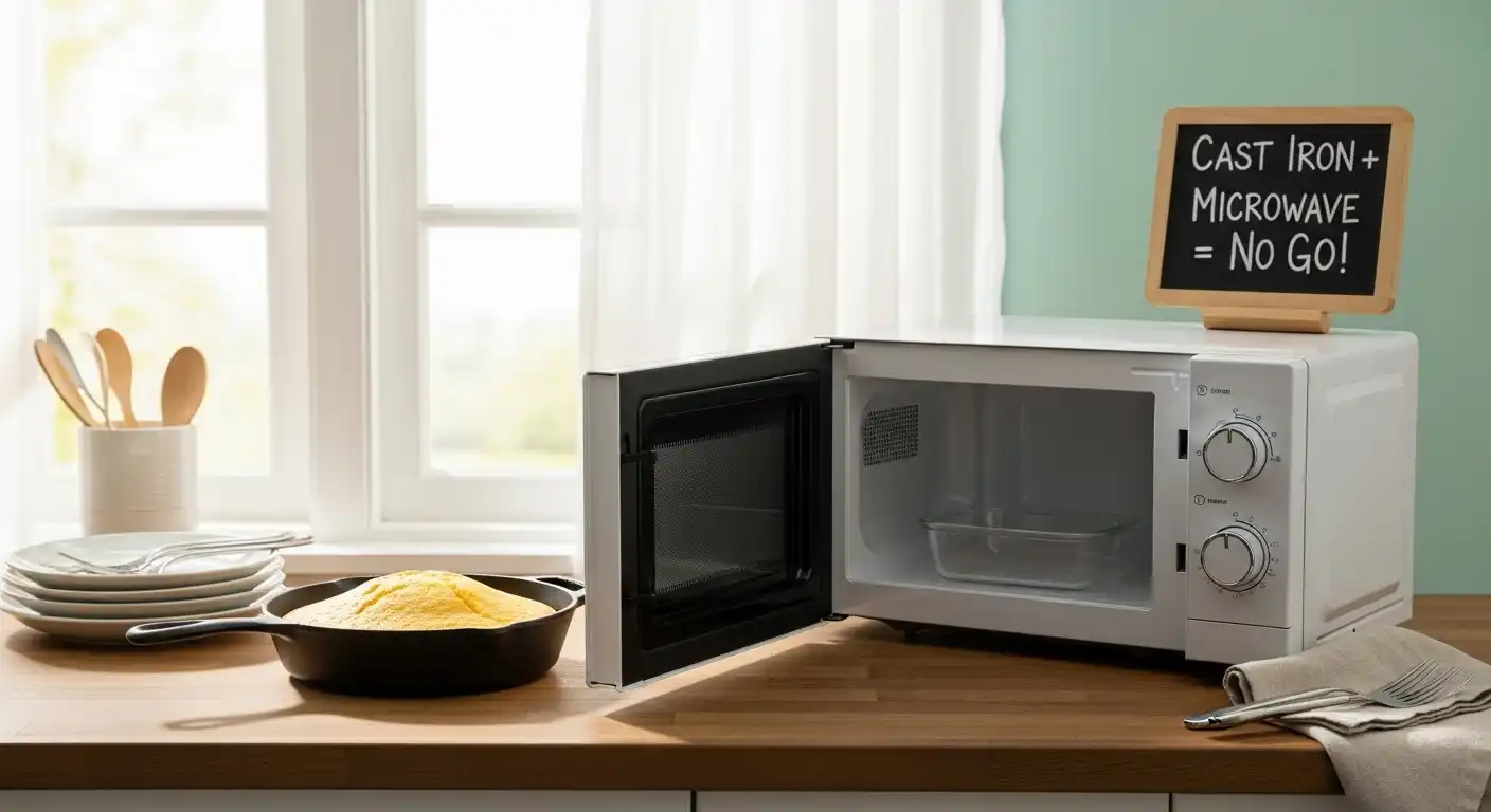 Why You Can’t Use a Cast Iron Skillet in a Microwave