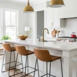 12. Metal Bar Stools with Cushions