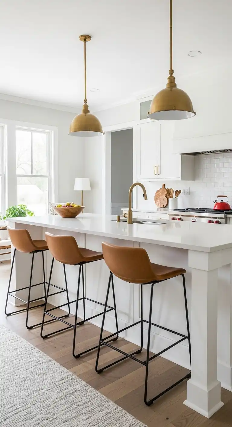 12. Metal Bar Stools with Cushions