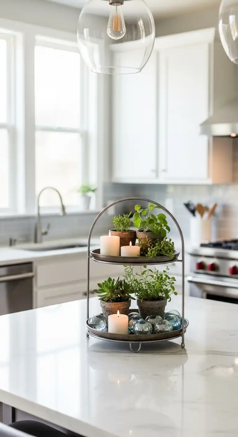 14. Tiered Stand with Decorative Items