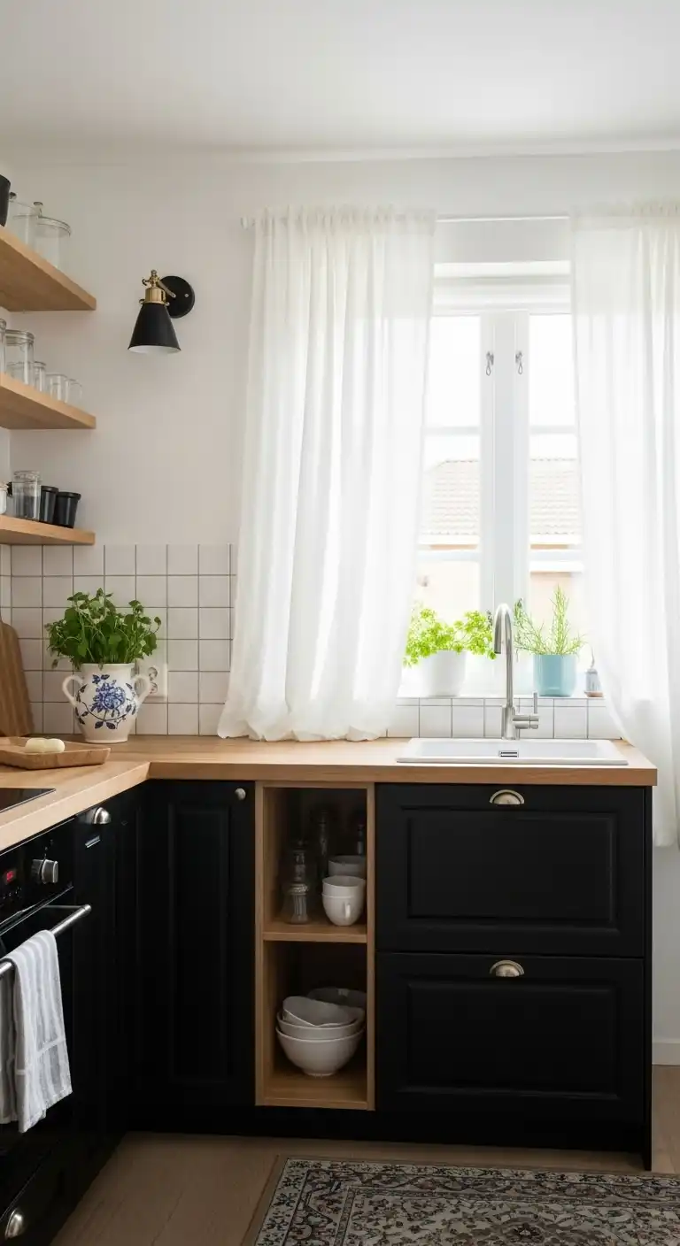 21 Stunning Kitchen Design Color Combination Ideas 19 18 Black and Natural Wood